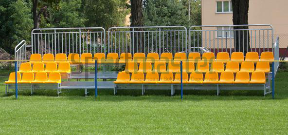 Grada de Acero con Asientos Estadio
