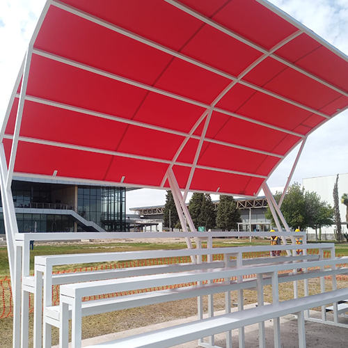 Gradas deportivas techadas para escuelas con estructura reforzada