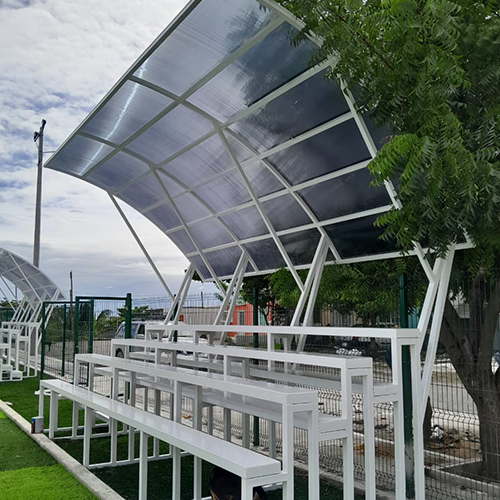Gradas desmontables de acero galvanizado para canchas de fútbol rápido