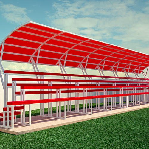 Gradas fabricadas en México para canchas deportivas escolares y municipales