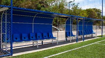 Bancas de fútbol para jugadores y suplentes