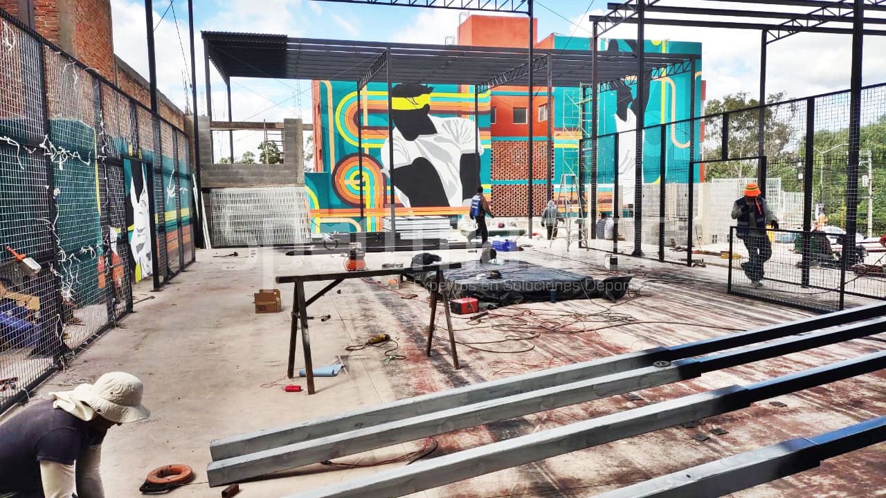 construccion de cancha de padel-mexico