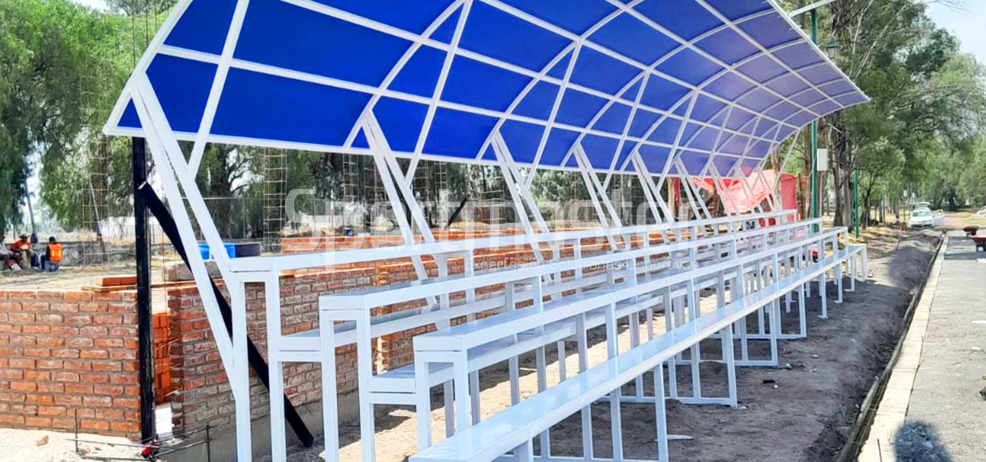 Gradas deportivas para escuelas primarias, secundarias y preparatorias