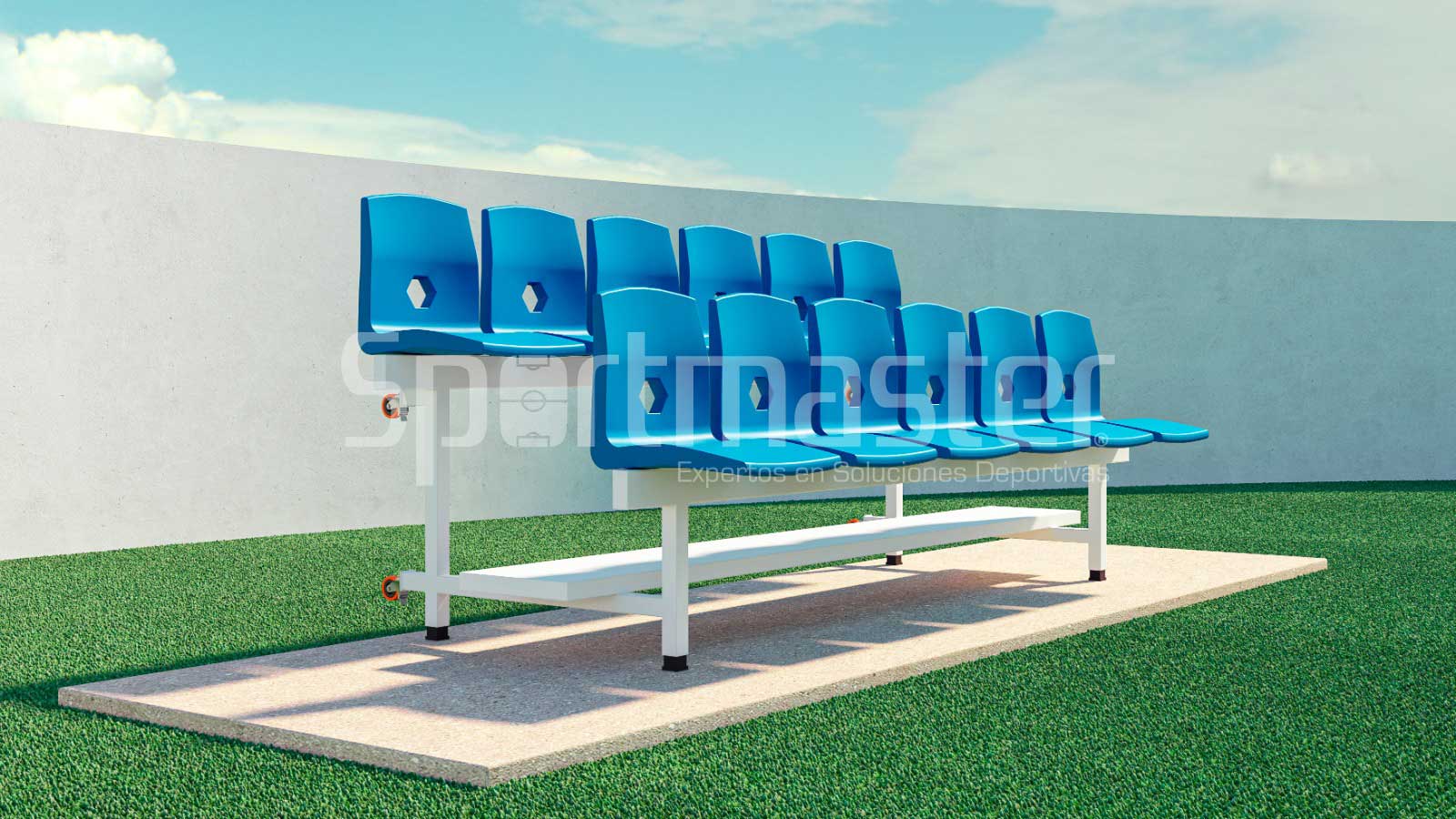 Gradas para canchas de fútbol con estructura reforzada y gran capacidad